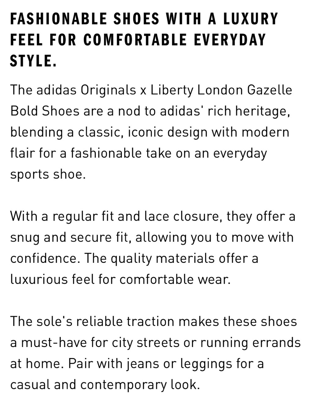 NWT adidas Originals x Liberty London Gazelle Bold Shoes, Size 7.5 - Picture 6 of 12
